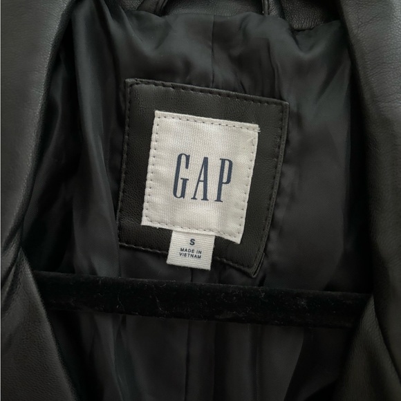 GAP Black Leather Jacket - Picture 3 of 3